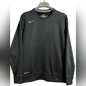 Nike Men's NSW Therma-Fit Crewneck Sweatshirt, Black, Size L